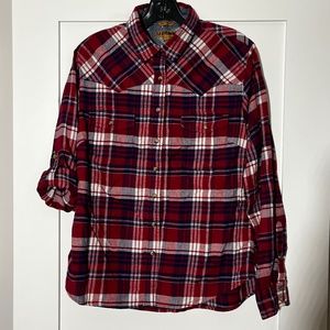 JACHS Girlfriend plaid flannel shirt - Small